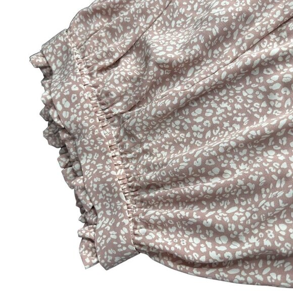 Shein Print Dress Shorts With Tie Lightweight Mauve Color - Picture 11 of 16